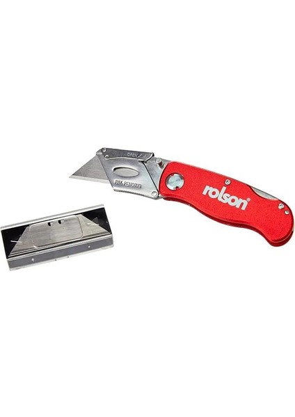 62845 Folding Lock-Back Knife, Red, Grey