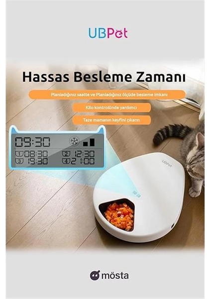 Soğutuculu Otomatik Yaş Mama Kabı – Mini Buzdolaplı Sistem, 5 Öğünlük Besleme, Sessiz modelleri