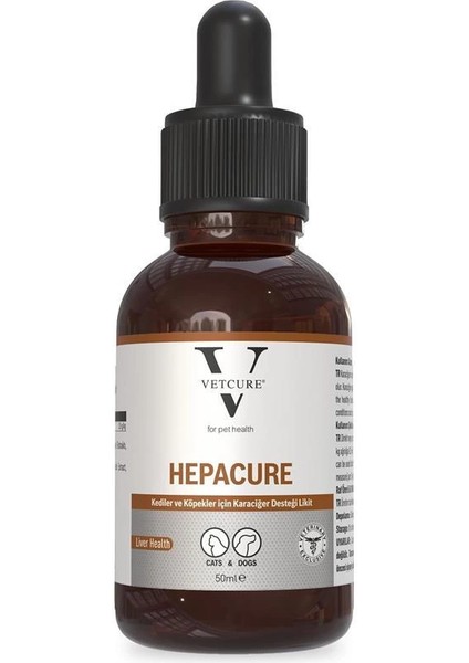 Hepacure Kedi ve Köpek Karaciğer Sağlığı Destekleyici Likit 50 ml