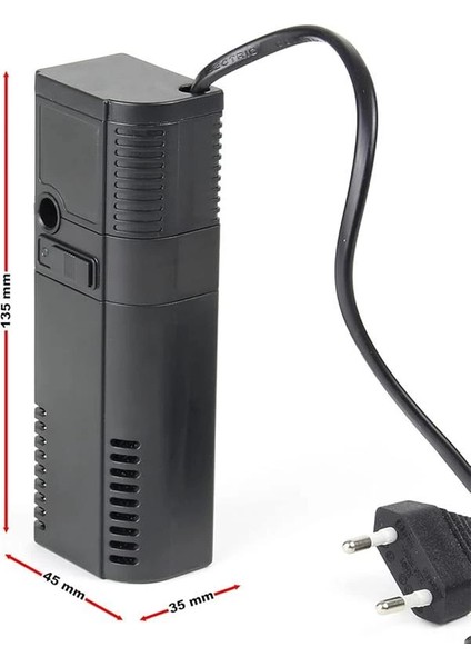 Hj 311B Akvaryum Iç Filtre 300 L/h, 2W 11 cm