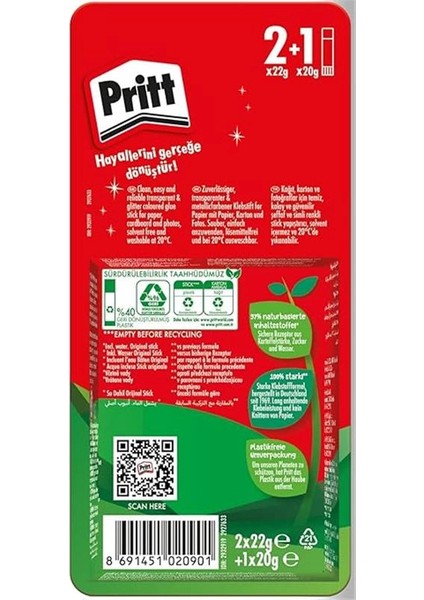 Stick Yapıştırıcı 2X22G + 20G (Neon Sarı) modelleri