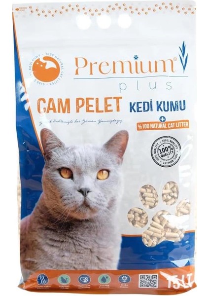 Çam Peleti Kedi Kumu 15 Lt Yavru/yetişkin Kediler ve Küçük Hayvanlar IÇIN%100 Organik