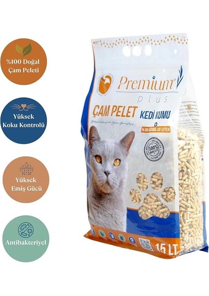 Çam Peleti Kedi Kumu 15 Lt Yavru/yetişkin Kediler ve Küçük Hayvanlar IÇIN%100 Organik modelleri