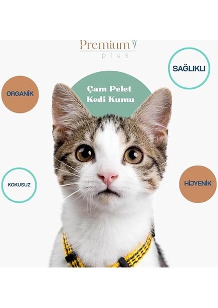 Çam Peleti Kedi Kumu 15 Lt Yavru/yetişkin Kediler ve Küçük Hayvanlar IÇIN%100 Organik