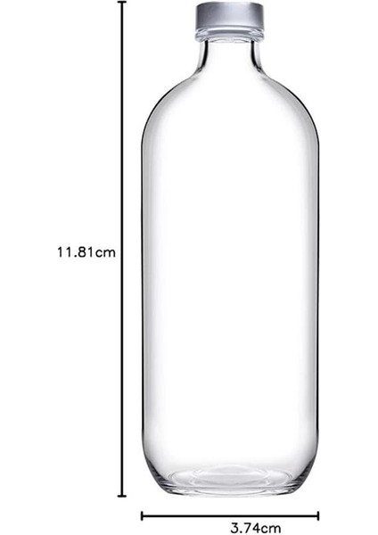 Pasabahce Iconic Alüminyum Kapaklı Cam Şişe, Şeffaf, 1 Litre fırsatları