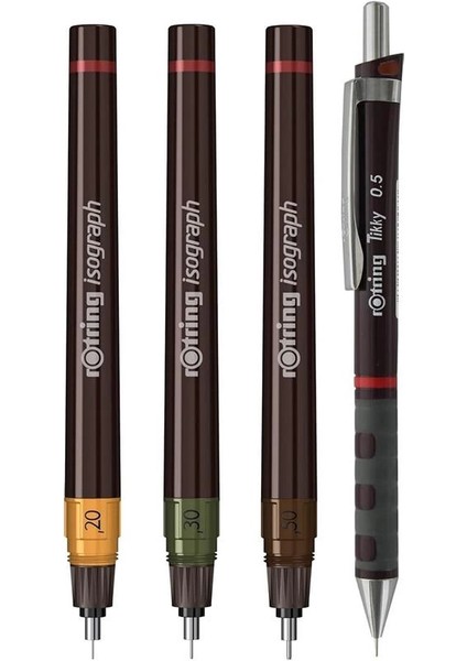 Isograph Junior Set (0.2-0.3-0.5 Mm) + Tikky Mekanik Kurşun Kalem 0.5 mm - S0699320 fırsatları