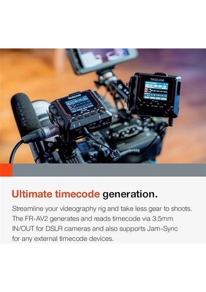 Tascam Fr-Av2 Kompakt 32 Bit Float Saha Kaydedici ve Mikserli Zaman Kodu Jeneratörü