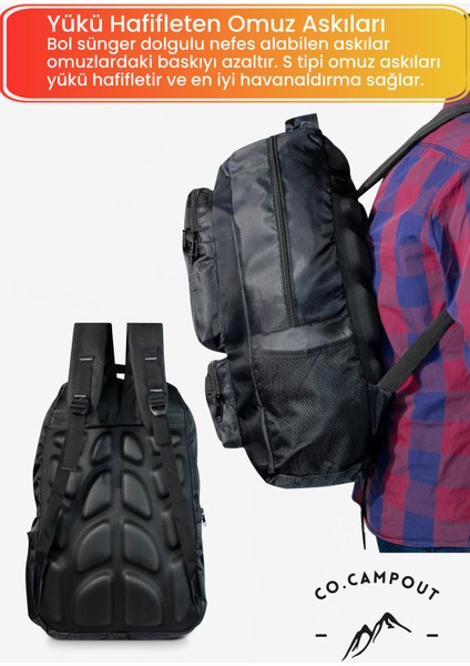 Co.campout Orijinal Körüksüz Ortopedik Konfor Modeli Çok Gözlü Gezi Seyahat Yürüyüş Dağcı Kamp Spor Sırt Çantası
