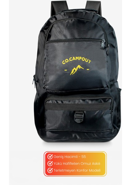 Co.campout Orijinal Körüksüz Ortopedik Konfor Modeli Çok Gözlü Gezi Seyahat Yürüyüş Dağcı Kamp Spor Sırt Çantası