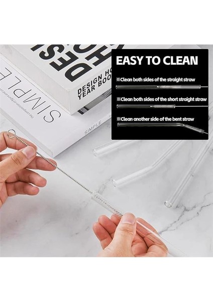 ® 14’lü Cam Pipet Seti – 12 Adet Cam Pipet + 2 Temizleme Fırçası | Yıkanabilir Antibakteriyel | indirimleri