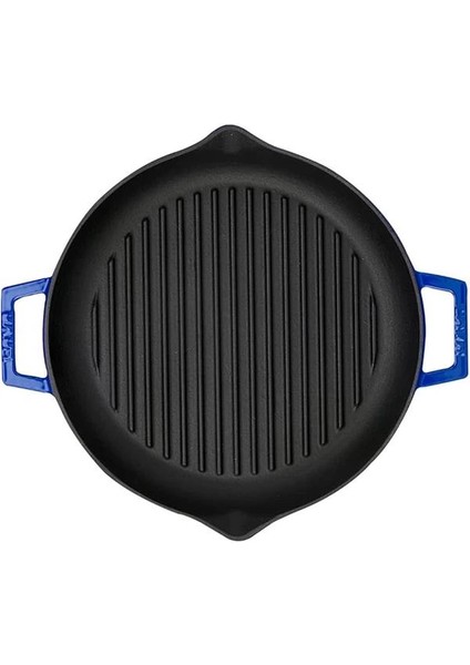 Metal Döküm Izgara Tava, 26 Cm, Mavi modelleri