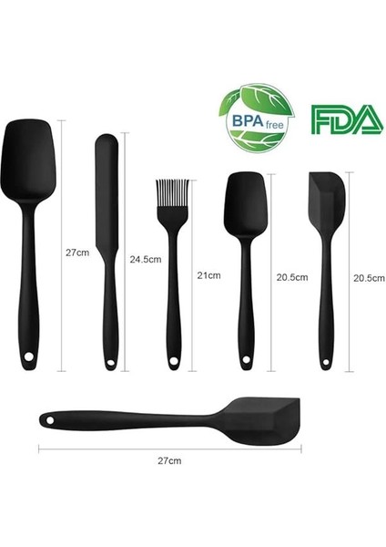 Silikon Mutfak Yardımcısı, 6 Adet Silikon Spatula, Çorba Kaşığı, Fırın Fırçası, Spatula fiyatları