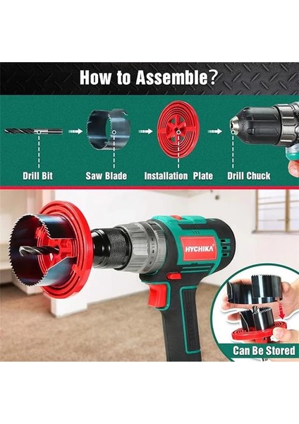 Delik Testeresi Seti Kutu Matkabı 7 Testere Çelengi ve 5 fırsatları