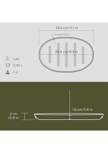 Döküm Oval Fajita Tabağı Ölçü 18X28CM. (Harici Tava Tutucu Dahil Değildir.) modelleri