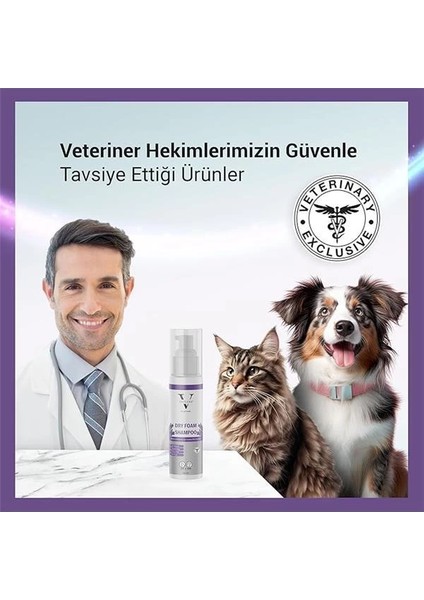Dry Foam Kedi ve Köpekler Için Lavanta Kokulu Kuru Şampuan 200 ml modelleri