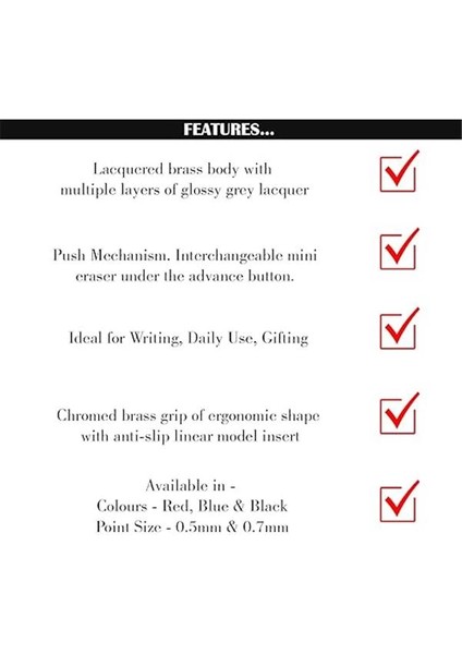 Office Pros Mekanik Kurşun Kalem Gümüş 0.5 mm