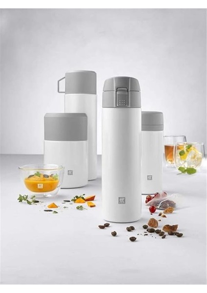 Zwilling Thermo Matara, 7 Saat Sıcak 12 Saat Soğuk Tutar, Paslanmaz Çelik, Beyaz-Gri, 450 ml