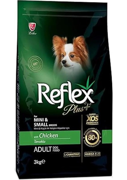 Plus Orta ve Küçük Irk Yavru Köpekler Için Tavuk Etli Köpek Maması 3 kg