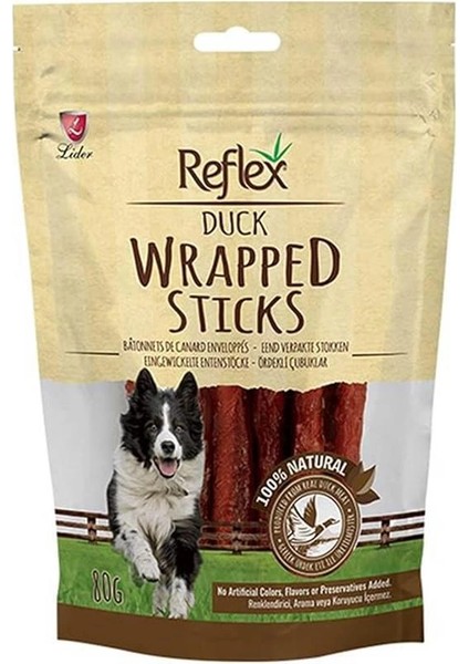 Wrapped Sticks Ördekli Köpek Ödül Çubukları 80 gr