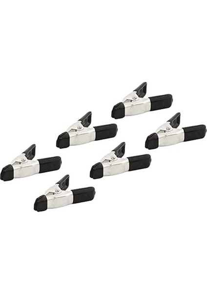 60341 6 Pc 50 mm Spring Clamp Set, Black