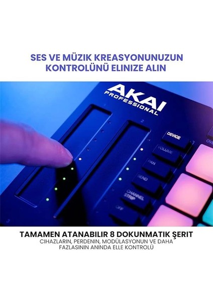 APC64 Ableton Mıdı Kontrol Cihazı, 8 Dokunmatik Şerit, Adım Sıralayıcı, 64 Rgb modelleri