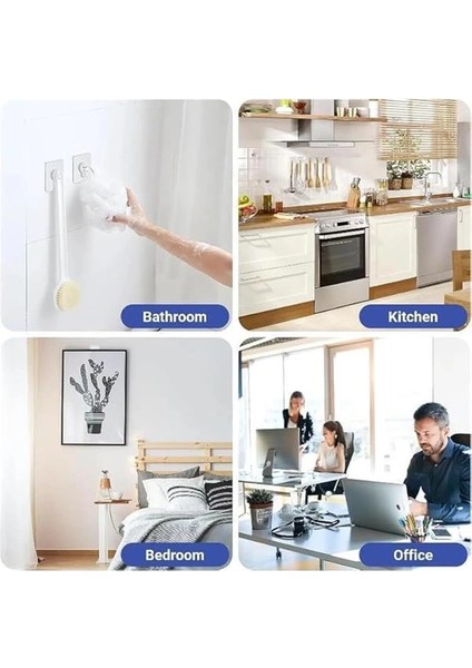 ® 10 Adet Çok Amaçlı Yapışkanlı Çivi Vida Askı Kanca Raf Tablo Saat Asma Aparatı 10MM Vidalı fiyatları