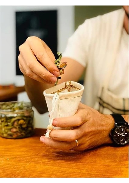 Yıkanabilir Kumaş Çay Kesesi - Organik, EKOLOJIK,%100 Ham Ağartılmamış Ham Pamuk