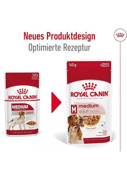 Medium Adult Gravy Yetişkin Köpek Yaş Maması 140 gr x 10 Adet