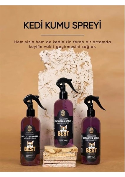Pet Cosmetic Kedi Kumu Spreyi 400 ml | Topaklanma Yapmayan Kedi Kumu Koku Giderici Sprey