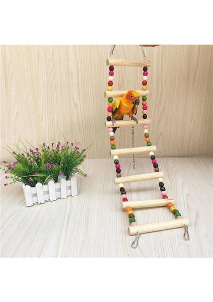 Muhabbet Kuşu Için Ahşap Köprü/merdiven 27X7CM