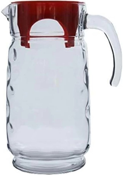 Space Kırmızı Akrilik Kapaklı Sürahi - Tekli - 1650CC