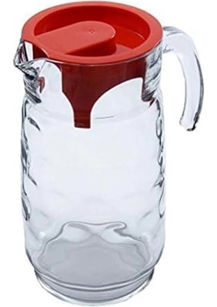 Space Kırmızı Akrilik Kapaklı Sürahi - Tekli - 1650CC