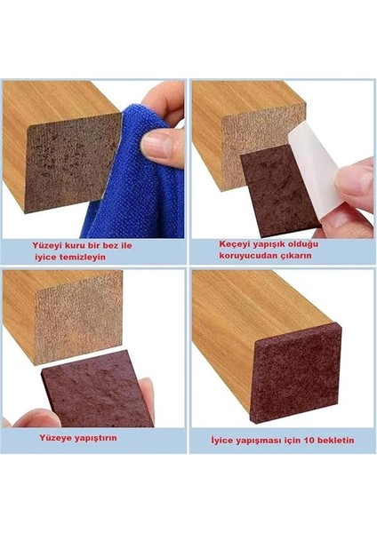 Pacific Mobilya Keçesi,kendinden Yapışkanlı Zemin Koruyucu Kahverengi (25X25MM) fırsatları