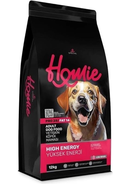 Düşük Tahıllı Yüksek Enerjili Tavuklu Yetişkin Köpek Maması 12 kg