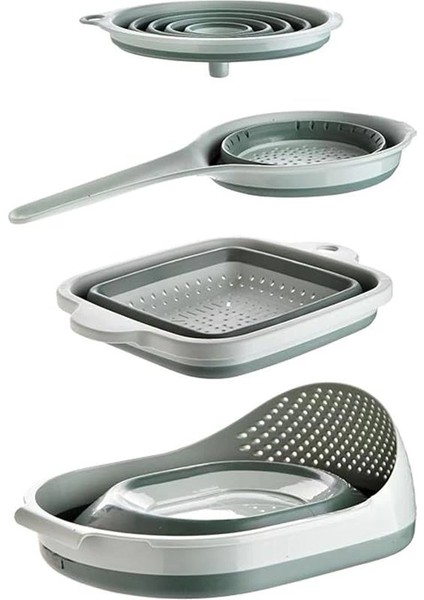 4 Parça Akordiyon Yeşil Süzgeç Seti MIT1025 modelleri