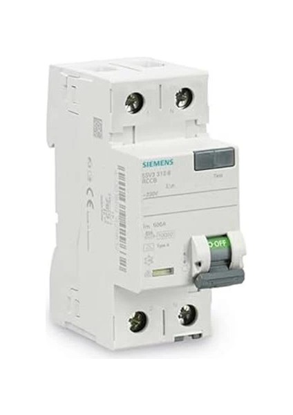 Siemens Kaçak Akım Rölesi 1X40A 30MA, 1f+N 70MM 5SV4314-0 Tip:ac Hata Akımı Koruma Anahtarı fırsatları