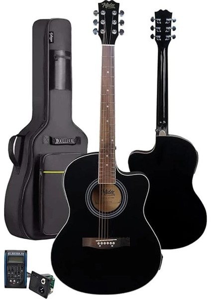 XC-300XBK-AMP Profesyonel Amfili Siyah Elektro Akustik Gitar (Amfi Gigbag Çanta Tuner Capo fırsatları