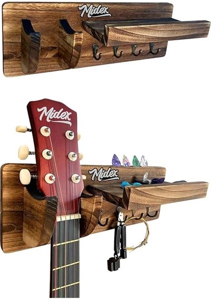Midex Gp-20 Gitar Standı Sehpası Duvar Askısı Ahşap Şık Kaliteli