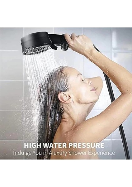 Turbo Pervaneli Basınçlı Duş Başlığı Seti | 5 Fonksiyonlu Sprey Modu, Ergonomik Tasarım indirimleri