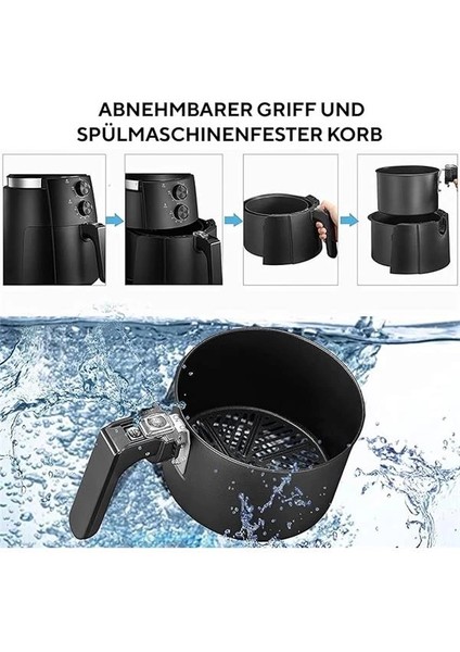 Air Fryer Yağsız Fritöz Haf-01, Siyah fırsatları