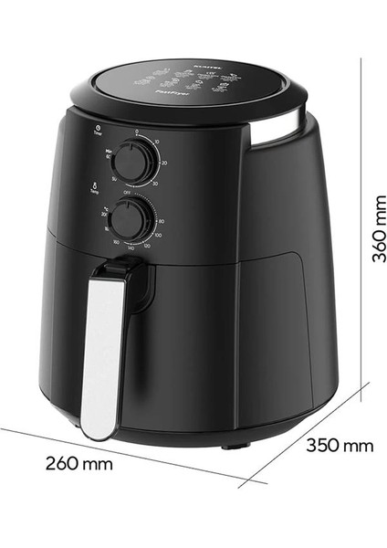 Air Fryer Yağsız Fritöz Haf-01, Siyah
