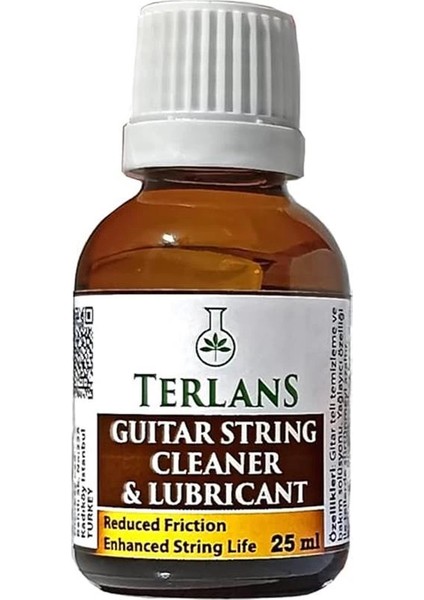 Terlans Gitar Teli Temizleyici Koruyucu Yağlayıcı 25 ml + Mikrofiber Bez Guitar String Lubricant
