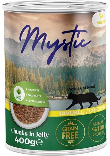 Mystıc Yetişkin Kedi Tavuklu ve Jöleli Konserve Mama 400 gr
