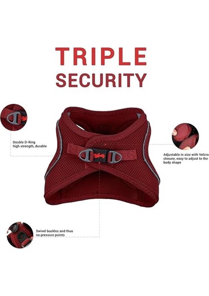 Air-Mesh Küçük ve Orta Irk Kedi Köpek Göğüs Tasması - Yumuşak, Nefes Alabilir, Dayanıklı fiyatları
