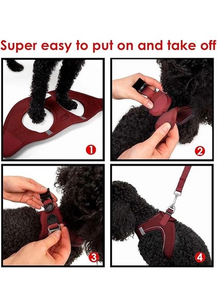 Air-Mesh Küçük ve Orta Irk Kedi Köpek Göğüs Tasması - Yumuşak, Nefes Alabilir, Dayanıklı modelleri