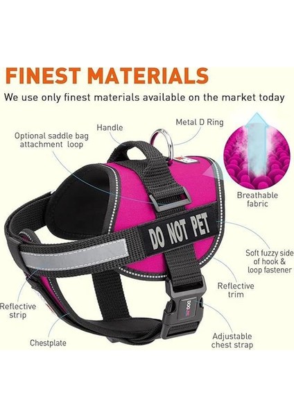 Köpekler Için Yelek Koşum Takımı ve 2 Çıkarılabilir Do Not Pet Yaması, Medium/22 Ila 76 cm fiyatları