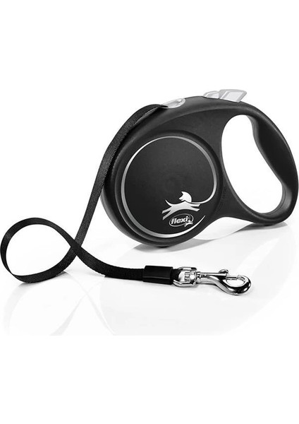 Flexi Black Design L Beden SIYAH5MT Şerit Tasma