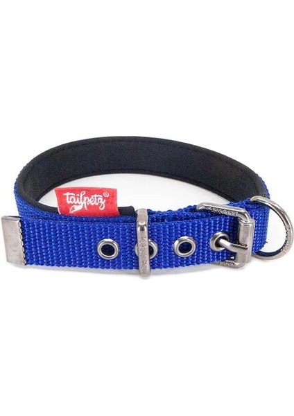 Yumuşak Dokulu Köpek Boyun Tasması - Rahat ve Dayanıklı, Konforlu (Lacivert, Small 25-30CM)