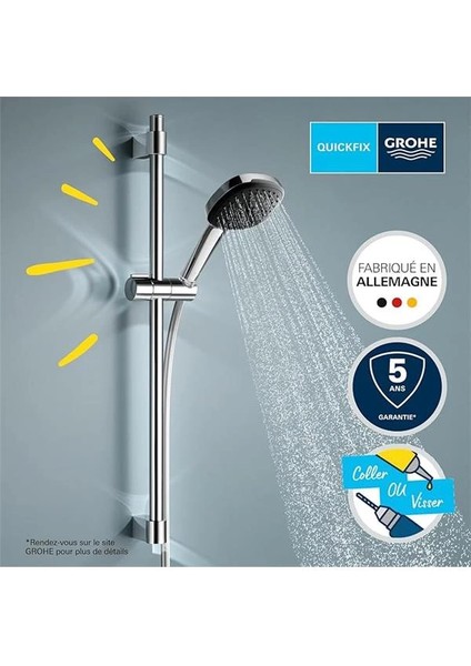Grohe Vitalio Comfort 110 Sürgülü Duş Seti, 110MM Kare 3 Akışlı (Masaj, Yağmur & Jet) El Duşu, 600MM fiyatları