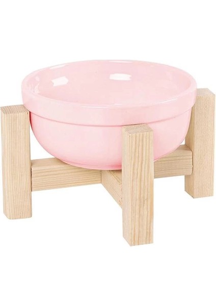 Mama Kabı, Ahşap Kedi Mama Kabı, (Iki Adet), Kedi Mama Su Kabı, Ahşap